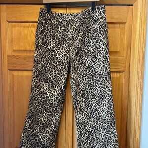 Leopard print jeans